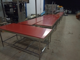 Tables inox avec NOUVEAU dessus HDPE 