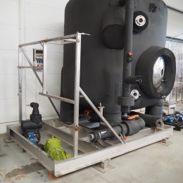 8000L Cuve en inox 316 avec pompes et bras mélangeur